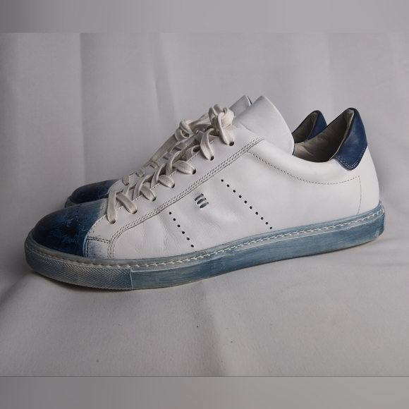 INTENSI Men Shoes Size 43 = 10-10.5 US White Leather Made In Italy - Picture 4 of 10